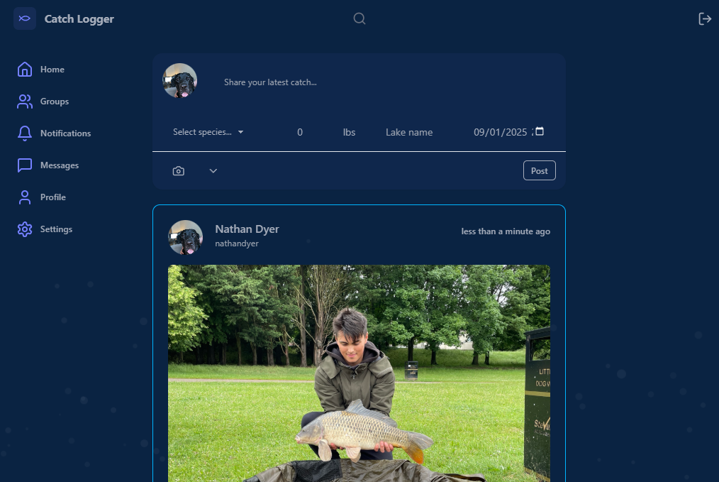 Catch Logger MERN app front