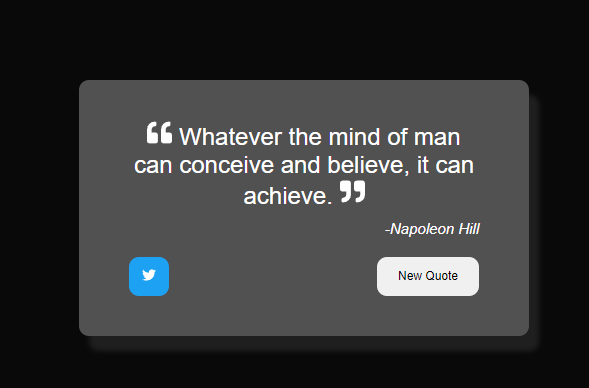 Random quote generator App front